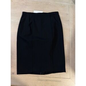 Ann Taylor NWT Black Pencil Skirt Knee Length Tailored Career Office Size 8